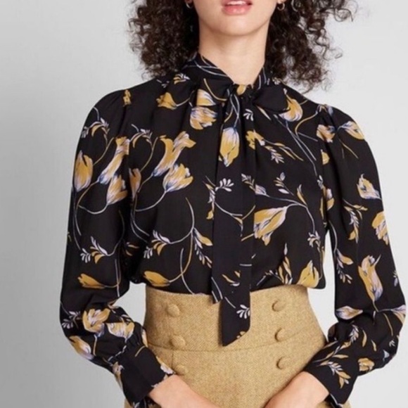 Modcloth Marvel the Masses Tie-Neck Blouse - 3X - Picture 9 of 11